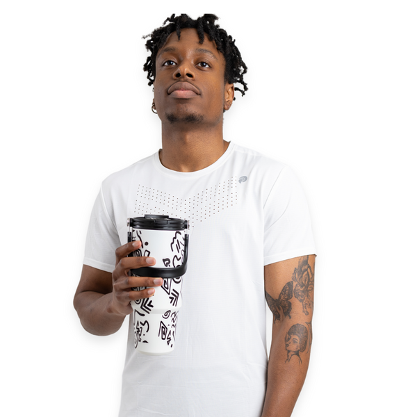 Spark Pattern Flip Straw Lid Chug and Sip Tumbler | 40 OZ